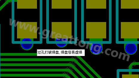 PCB設(shè)計案例分析：過孔破焊盤，造成SMT虛焊