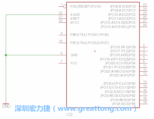 排針的用途是連接微控制器的輸出和輸入，它提供了一個(gè)平臺(tái)給焊線和針腳。