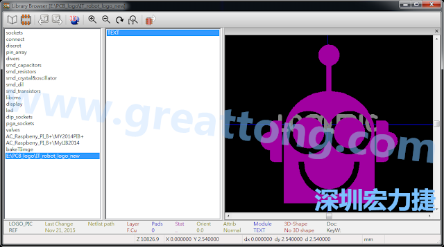 目前這個(gè)Library IT_robot_logo_new.mod 只有一個(gè)footprint。如何增加更多footprint 到這個(gè)library 中呢?
